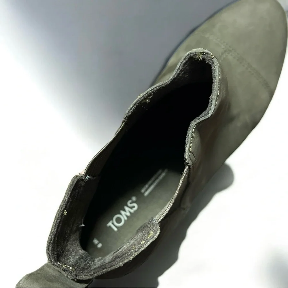 🌻NEW w/tag Toms Everly Green Pull On Ankle Boots Shoes Women's Size 8_9